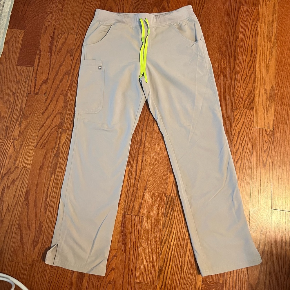Figs Cargo Scrub Pants Light Grey